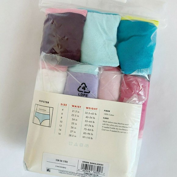 Toddler Girls' Hipsters Briefs 11-pk Set Size12 - Picture 4 of 5
